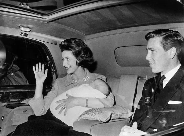 Princess Margaret with her son David. Photo: Getty 