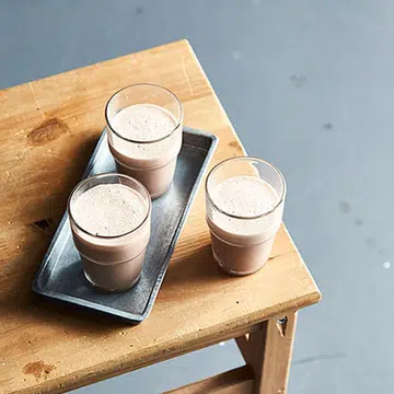 Salted caramel dark chocolate milkshake