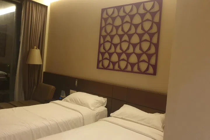 Our cosy little hotel room where we would be spending our quarantine. ST PHOTO: VENESSA LEE