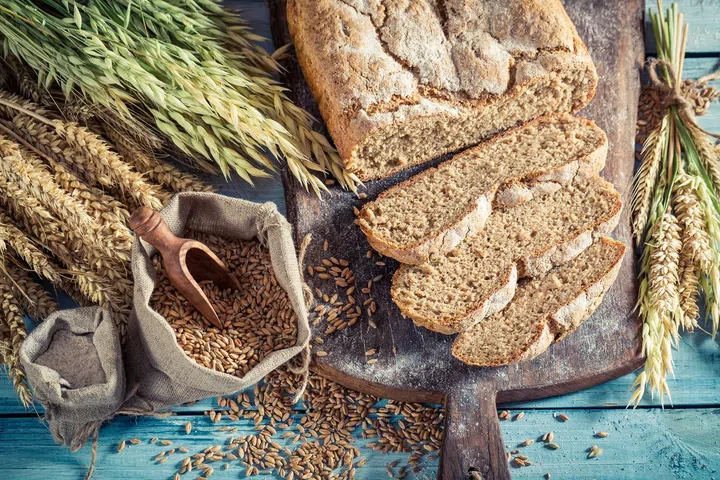 47811879 - homemade loaf of bread with several grains