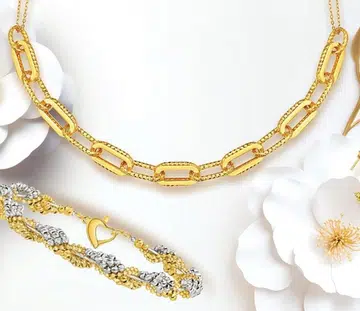 Modern gold jewellery in the Lee Hwa Jewellery 916 ITALGOLD collection