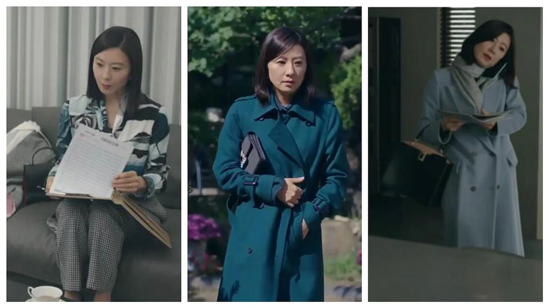 Photo: Screenshots from The World of the Married. Left: Alexander McQueen. Middle & right: Roger Vivier.