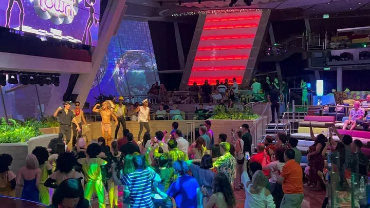 A dance party onboard the cruise. (Photo: Karen Tee)