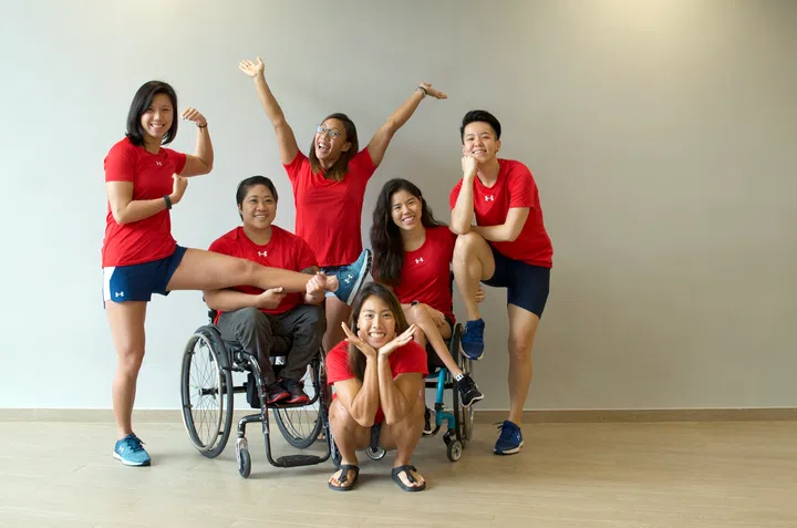 (From left) National athletes Amanda Lim, Theresa Goh, Stephenie Chen, Yip Pin Xiu, Shayna Ng and Sarah Chen (below) have formed an initiative called Heartwork to help the less privileged in Singapore. 