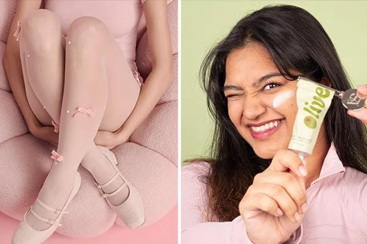 DMK Mary Janes and Asian woman holding Sahur’s Art Olive Hydration Jelly 