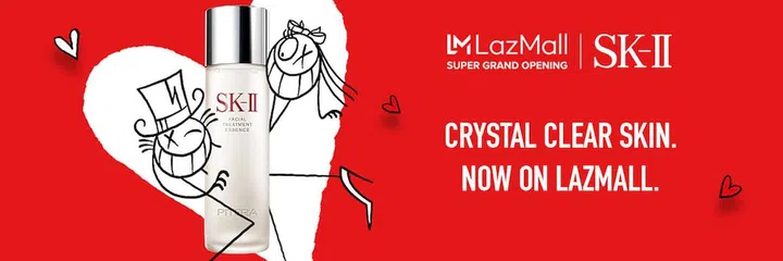 Get Crystal Clear Skin and the iconic SK-II Facial Treatment Essence in just one click, when you visit SK-II’s new LazMall flagship store.