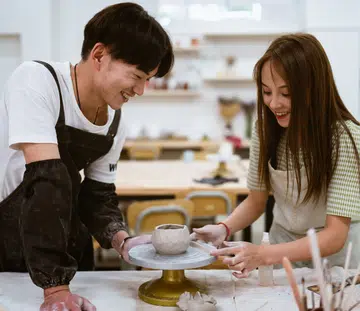 creative pottery painting workshops in singapore couple date night