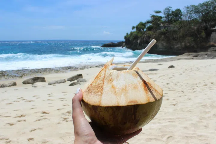 Coconut water helps with hydration.