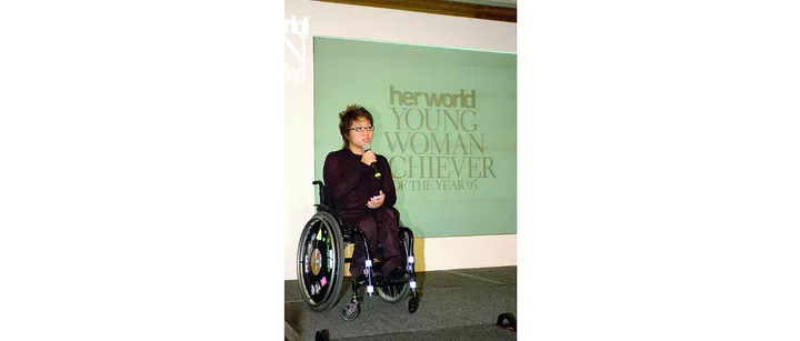 Paralympic swimmer and Young Woman Achiever winner Theresa Goh