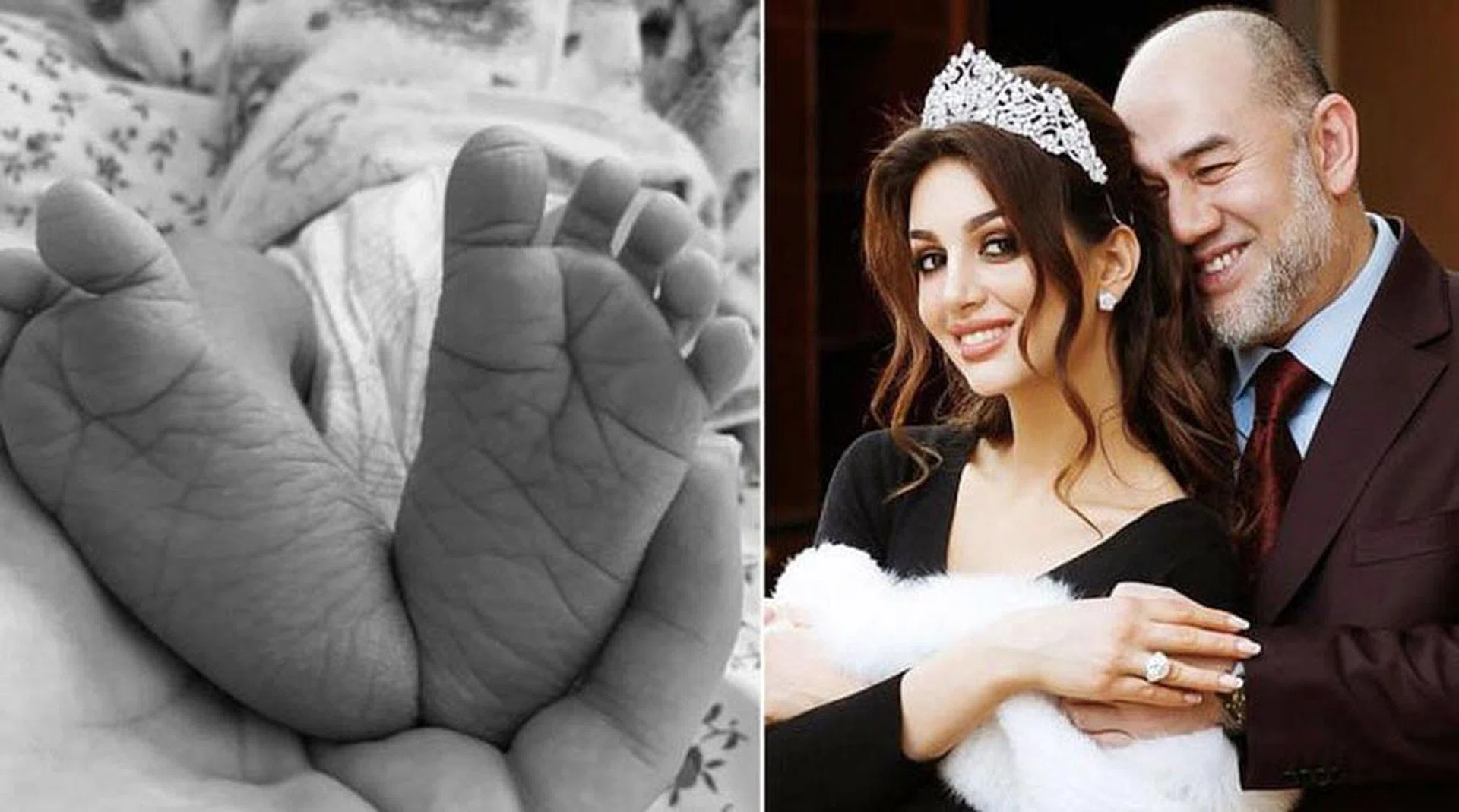 Tengku Ismail Leon Petra was born on May 21, 2019, to Sultan Muhammad V and his wife Oksana Voevodina. 