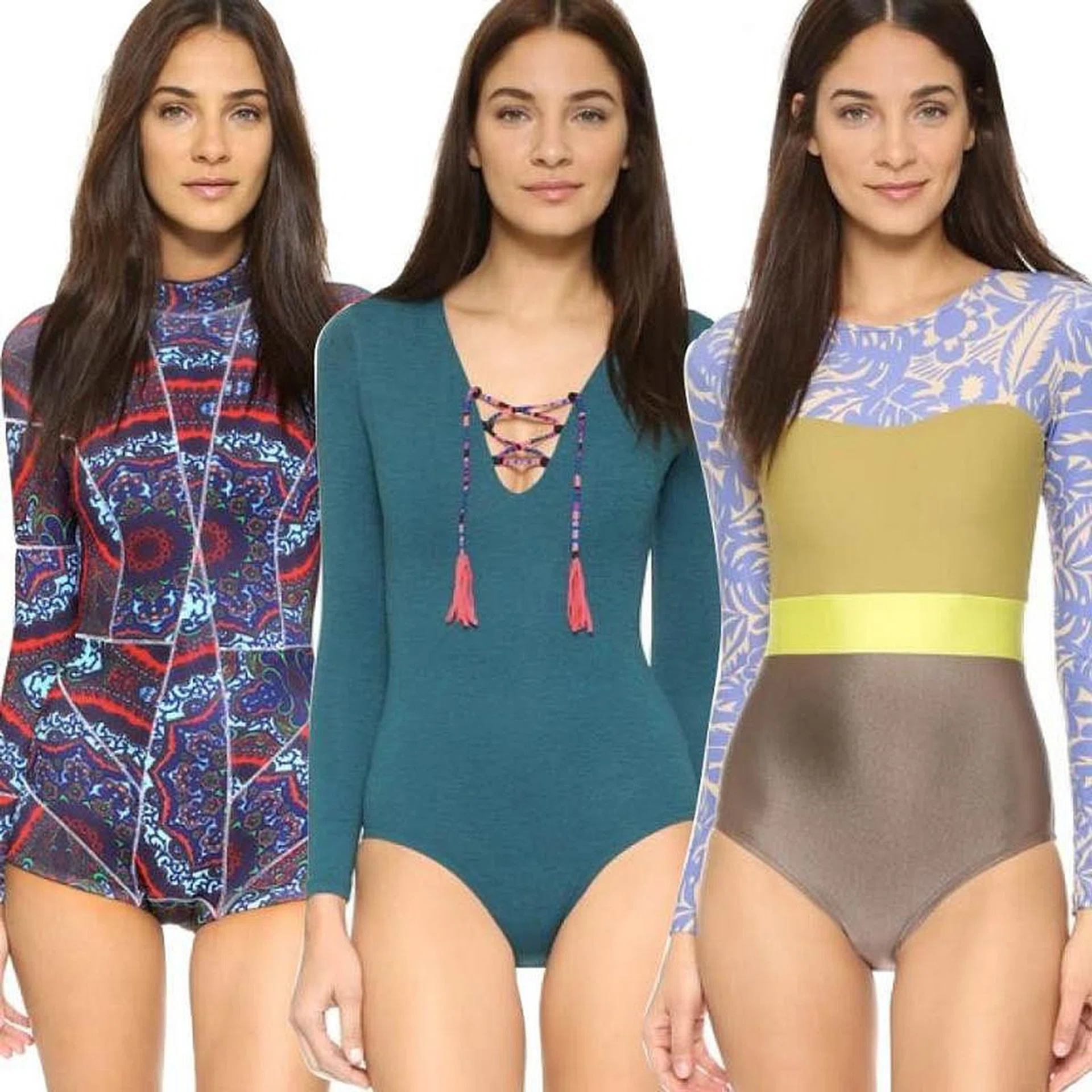 fashion, swimwear, swimsuit, leisure, how to look slimmer, long sleeve, one piece, hide fat arms, simply her magazine