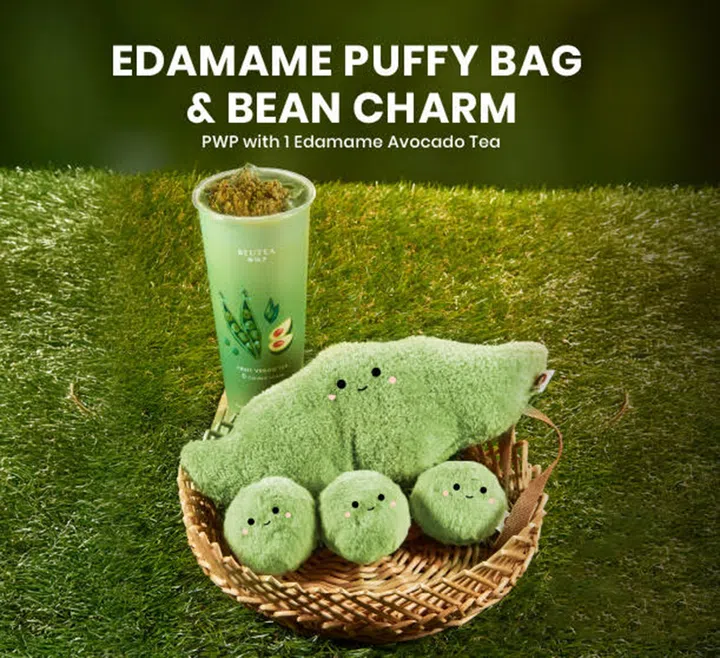 beutea edamame puffy bag bean charm