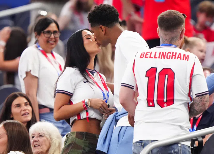 England’s Jude Bellingham with his girlfriend Ashlyn Castro following the FIFA World Cup Group L match at the Dallas Stadium, Arlington. Picture date: Wednesday June 17, 2026. (Photo by Bradley Collyer/PA Images via Getty Images)