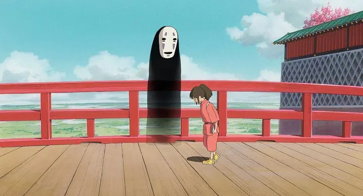 The iconic No-Face makes its presence felt in this Loewe X Spirited Away collaboration. Credit: Studio Ghibli