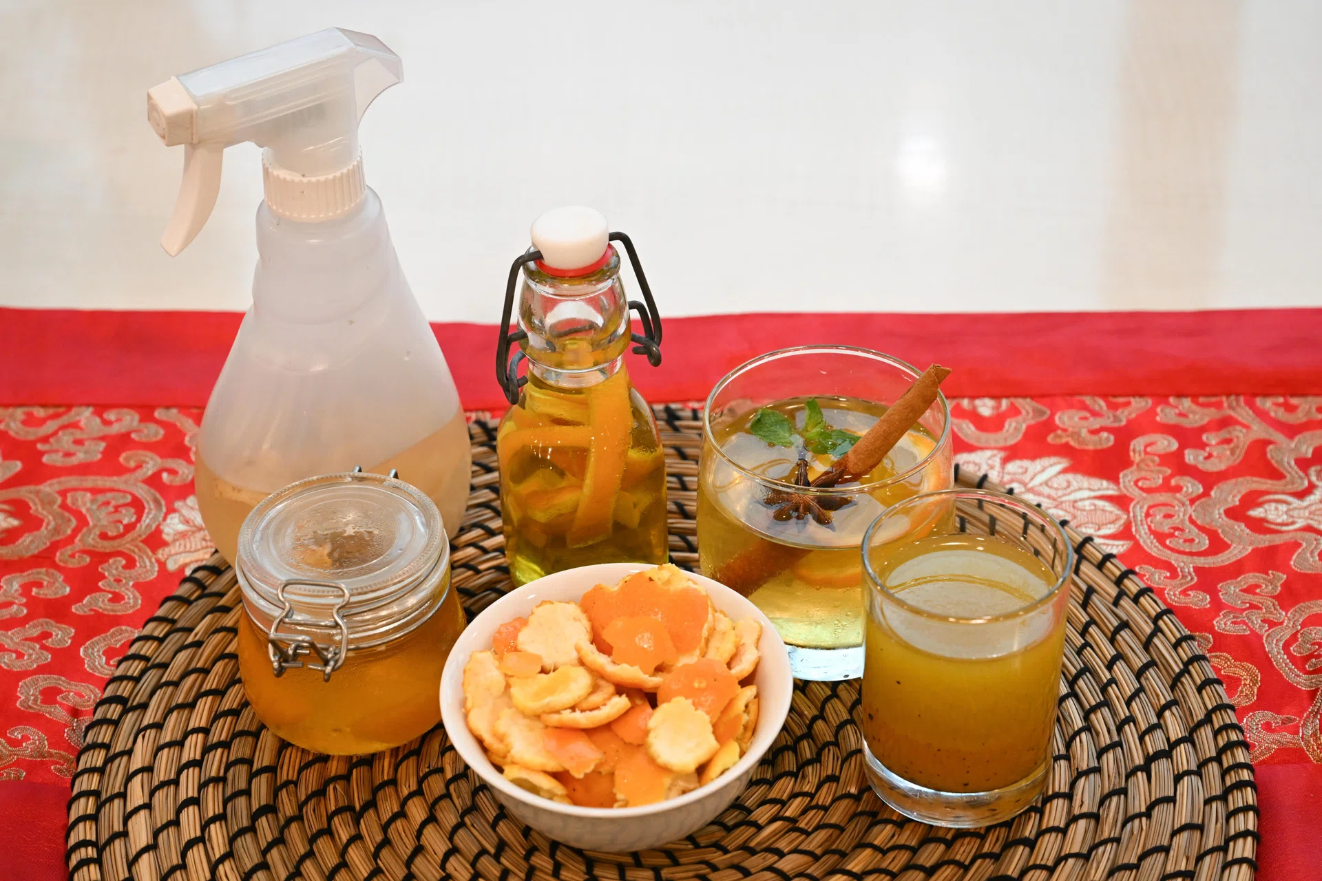 Story on how to turn your mandarin orange peels into syrups, tea, infused oils, and natural cleaners.