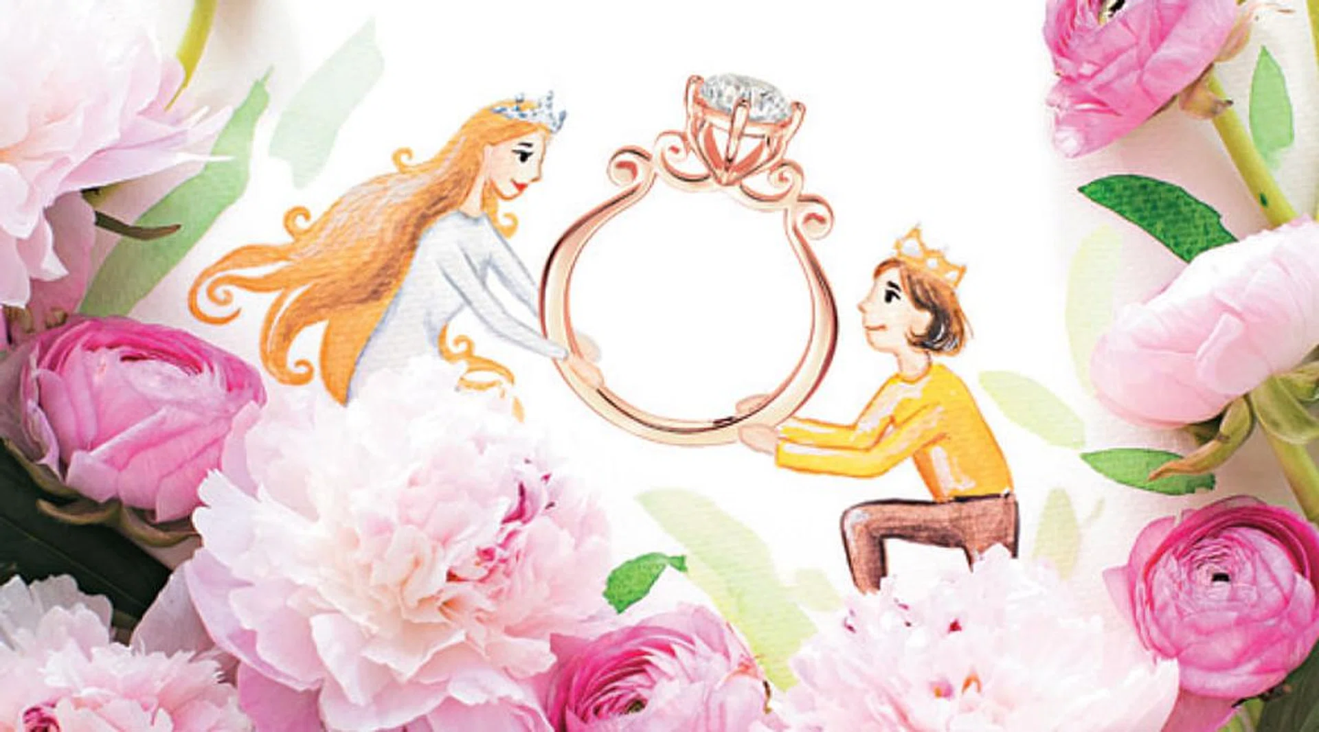 Tiaras to angel wings! Fairy-tale proposal and wedding rings for the romantic millennial bride 