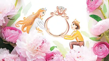 Tiaras to angel wings! Fairy-tale proposal and wedding rings for the romantic millennial bride 