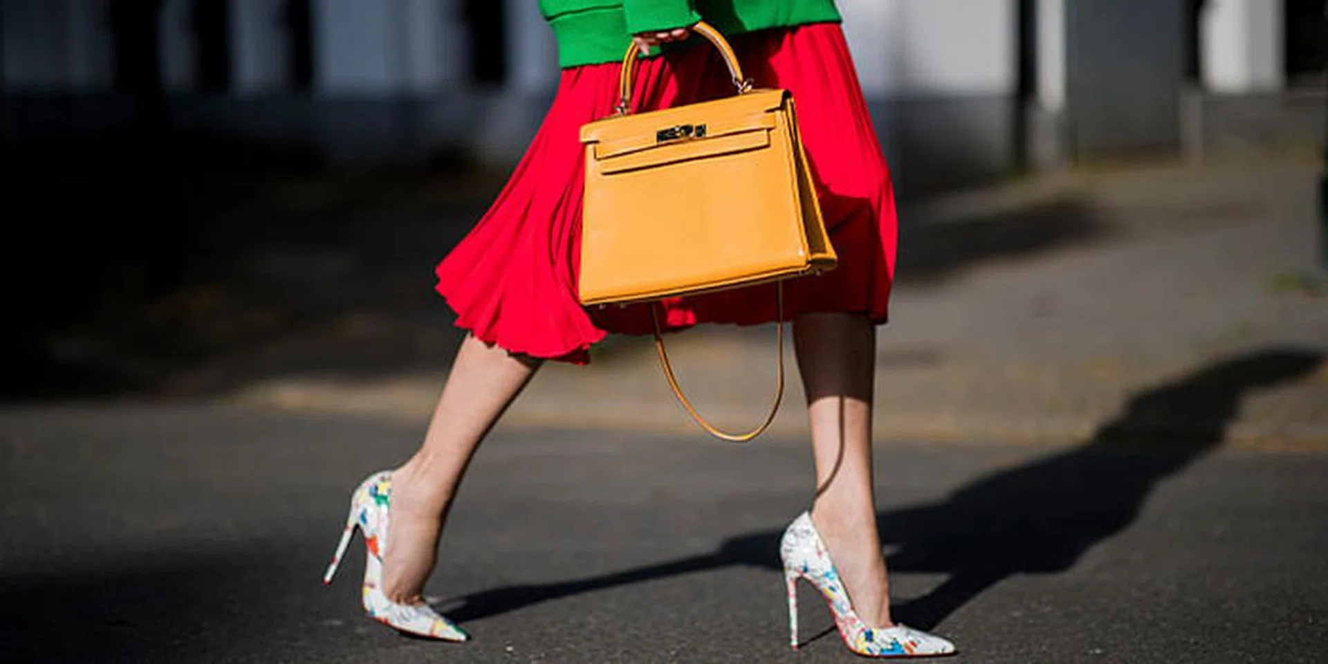 red stylish outfit