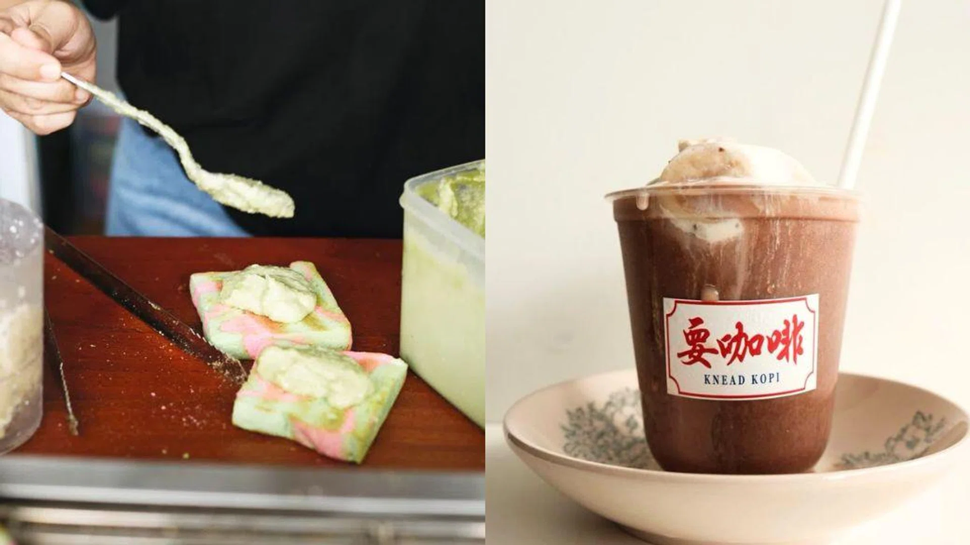 A selection of home made bakes and coffee at home-based cafe Knead Kopi