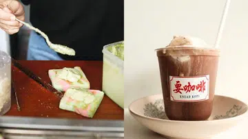 A selection of home made bakes and coffee at home-based cafe Knead Kopi