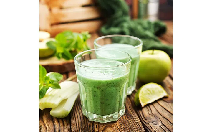 Avocado, celery, cucumber and lemon