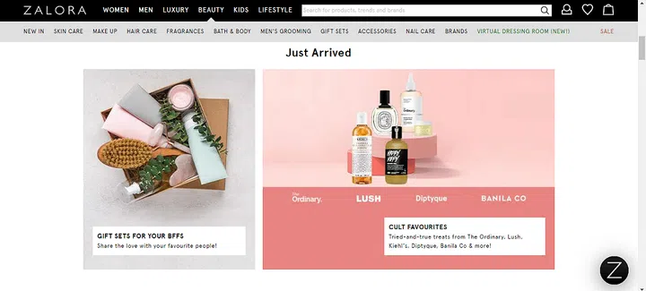 Credit: Screengrab from Zalora 