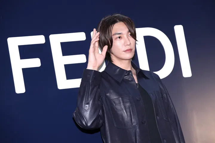 SEOUL, SOUTH KOREA - OCTOBER 25: South Korean actor Kim Young-Kwang is seen at the FENDI 'Friends of Fendi' 2023-2024 winter collection launch photocall at Palazzo Fendi Seoul on October 25, 2023 in Seoul, South Korea. (Photo by Han Myung-Gu/WireImage)