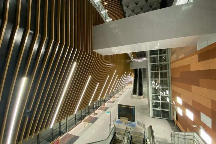 Katong Park MRT station, one of the seven stations on stage four of the Thomson-East Coast Line. PHOTO: LTA