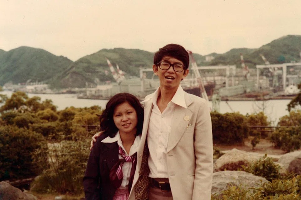 Ng Gim Choo and her husband Ng Hark Seng during their honeymoon to Japan in 1977.