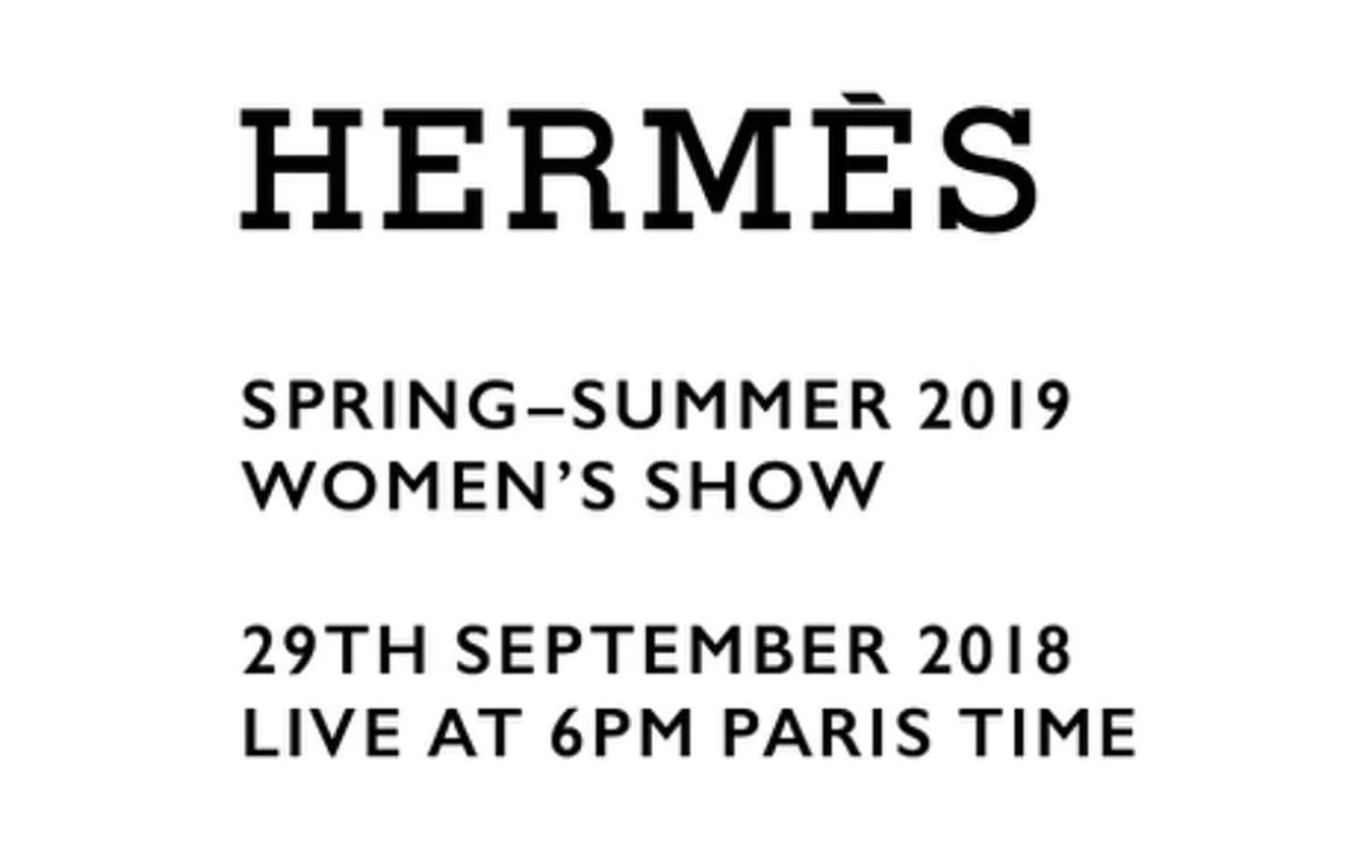 hermes spring summer 2019 live