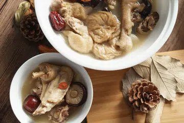 healthy nutritious chicken confinement meal soup