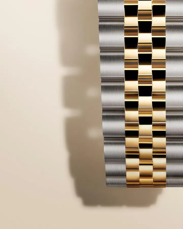 The Jubilee, an elegant and fluid five‐piece‐link bracelet that was originally designed specially for the Datejust.