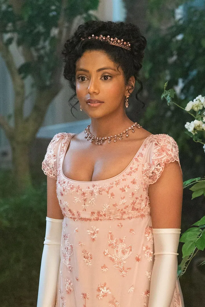Bridgerton. Charithra Chandran as Edwina Sharma in episode 201 of Bridgerton. Cr. Liam Daniel/Netflix © 2022
