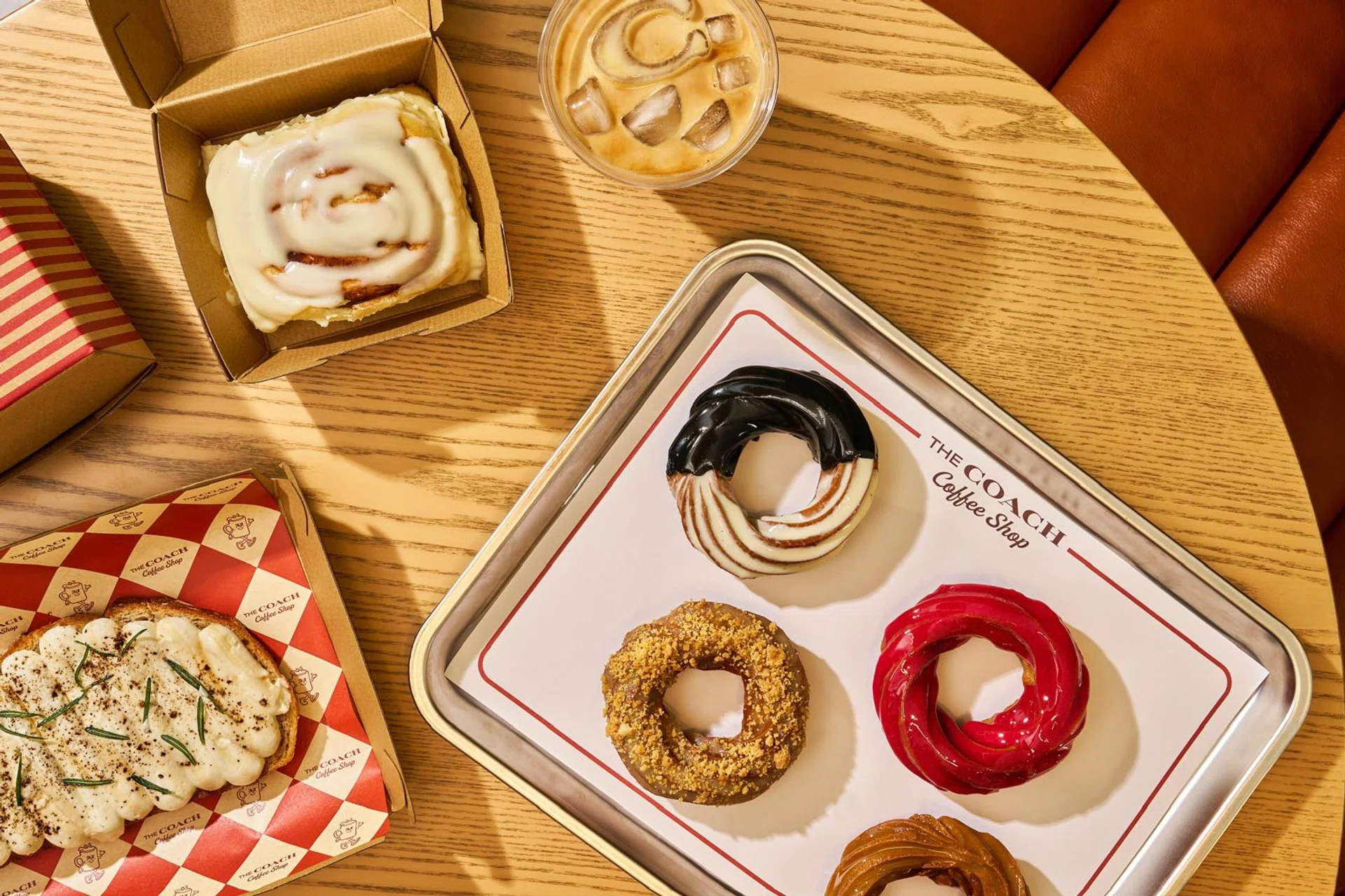 Breakfast food Reuben, Ricotta Toast, donuts & crullers from Coach coffee shop in Weave mall at Resorts World Sentosa 