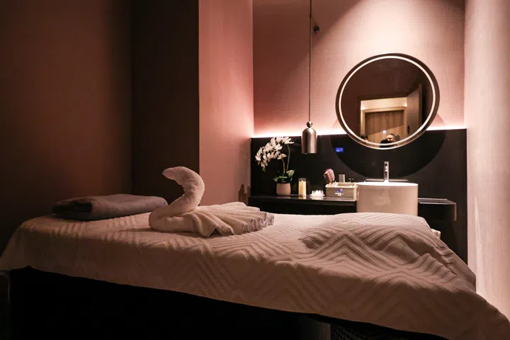 Interior of the spa room at House Bubble, a $45 million chinese bathhouse complex, at Perennial Business City, on March 16, 2026. ST PHOTO: BRIAN TEO