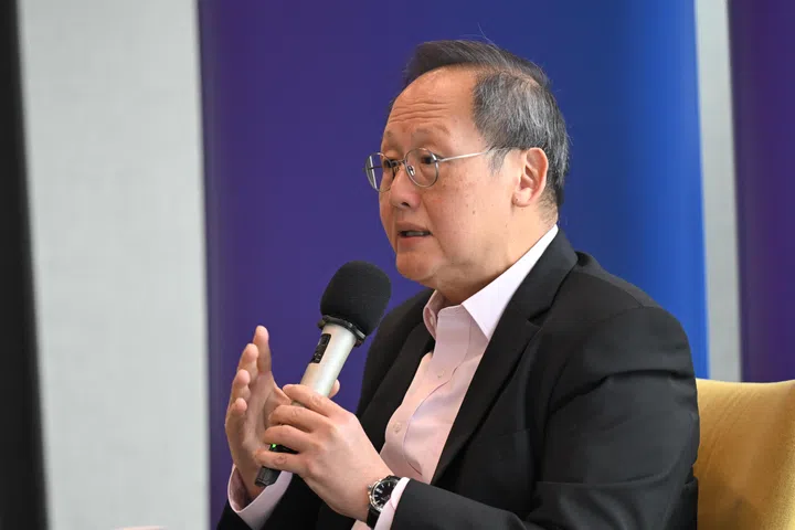 Manpower Minister Dr Tan See Leng delivering a press briefing on the Jobs Vacancies Report 2024 at the KPMG Singapore office on March 28, 2025.