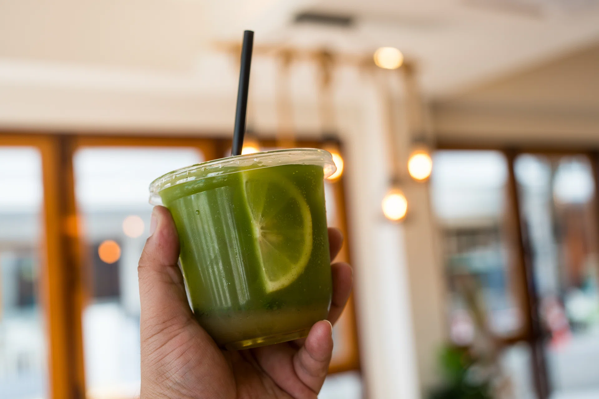 green drink with lemon