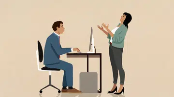 Emploee during appraisal using the work performance matrix