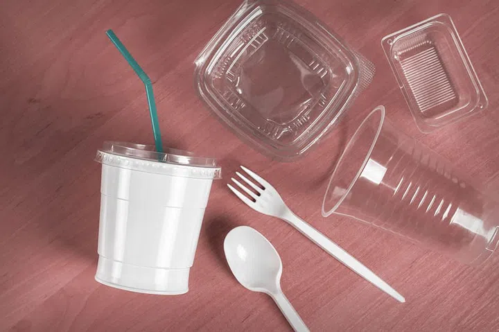 Cutlery made of disposable plastic