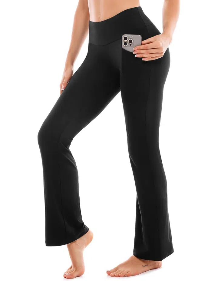 Best Workout Leggings For Comfort Dressing: Sinophant Flare Bootcut Leggings at Amazon, $27.65 | Best workout leggings or yoga pants for yoga and pilates from $20