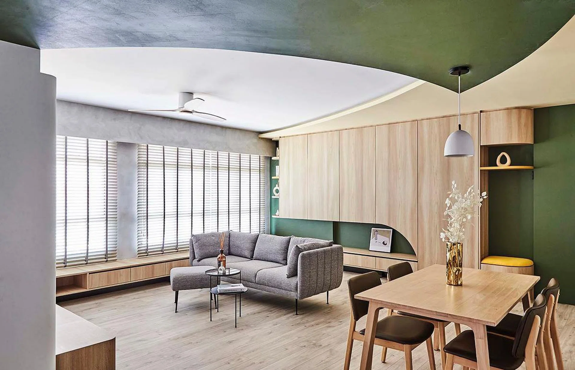 House Tour: $70,000 curvalicious reno of a 5-room HDB BTO in Sengkang