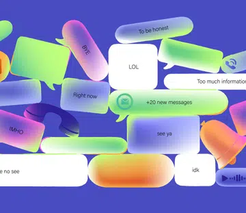 text message bubbles