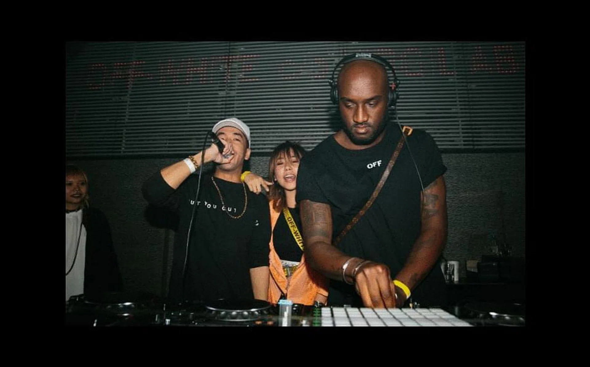 Virgil Abloh at the opening of his Singapore standalone boutique