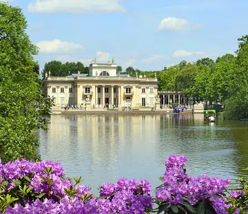 The Lazienki palace in Lazienki Park, literally “Baths Park” or “Royal Baths”; often rendered “Royal Baths Park”- largest park in Warsaw