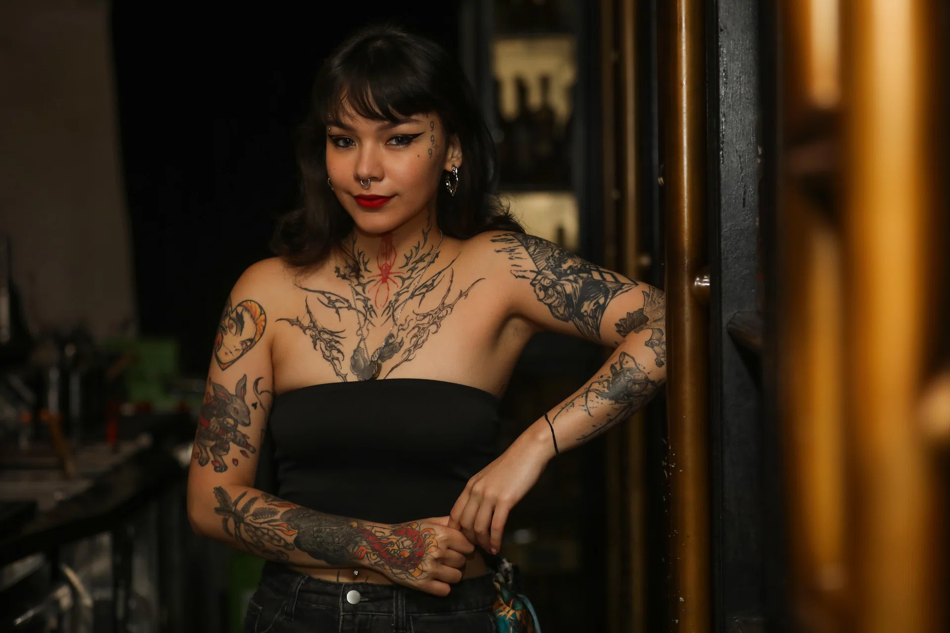 ST20240923_202474800454/kxbar11/Luther Lau/Teo Kai Xiang/
Story Background:
Your Favourite Bar's Favourite Bar is an article series spotlighting the people behind Singapore?s most beloved watering holes.

Profile Shots of Tamaryn Cooper, Head Bar Tender of 28 Hong Kong Street bar.