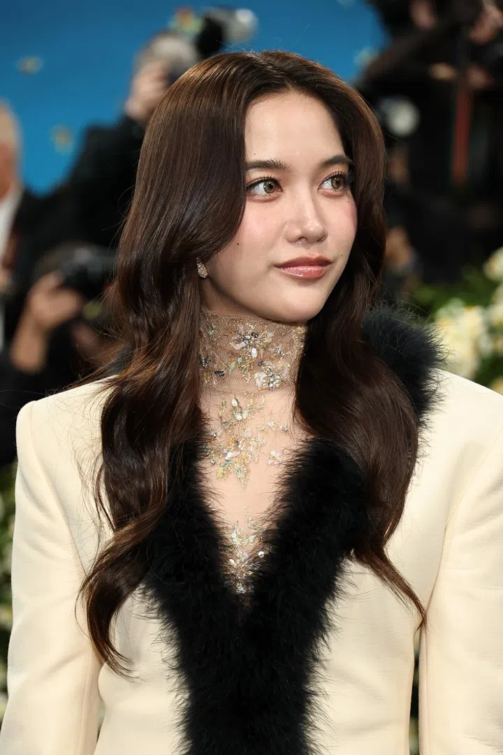 NEW YORK, NEW YORK - MAY 05: Freen Sarocha attends the 2025 Met Gala Celebrating "Superfine: Tailoring Black Style" at Metropolitan Museum of Art on May 05, 2025 in New York City.  (Photo by Jamie McCarthy/Getty Images)