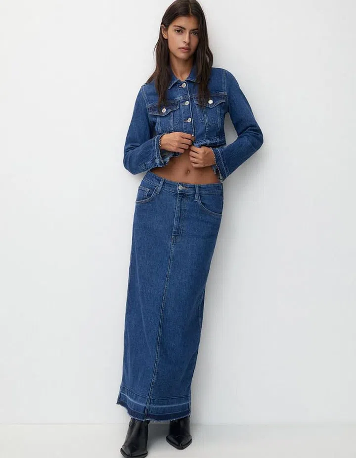DENIM SOLEIL MAXI SKIRT