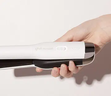 The GHD Unplugged is a portable and cordless hair styler.