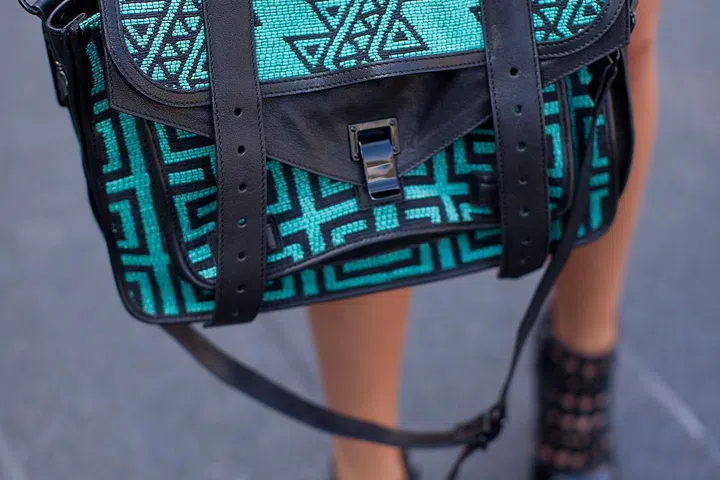 NEW YORK, NY - SEPTEMBER 08:  Blogger Leandra Madine is seen wearing a Proenza Schouler bag on the streets of Manhattan during Spring 2012 Fashion Week on September 8, 2011 in New York City.  (Photo by Ben Hider/Getty Images for Mercedes-Benz Fashion Week)