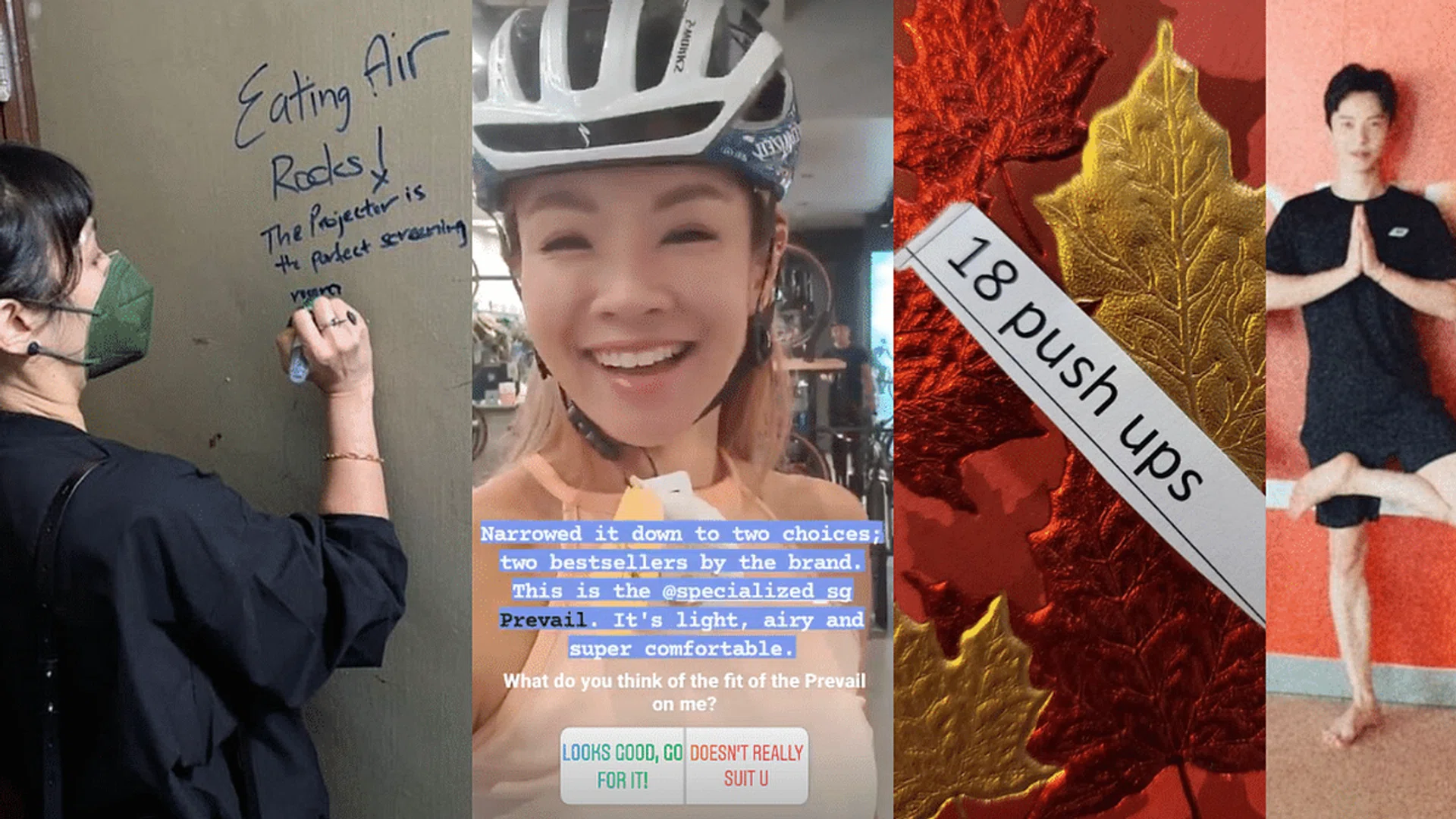 Photos (from left): Instagram / Kit Chan, Jade Seah, Rui En, Lawrence Wong
